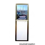 Магнит в «золотой рамке» с блоком для записи «Владивосток. Мост через бухту Золотой Рог»